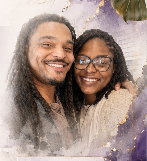 Cameron and Quiera smiling together